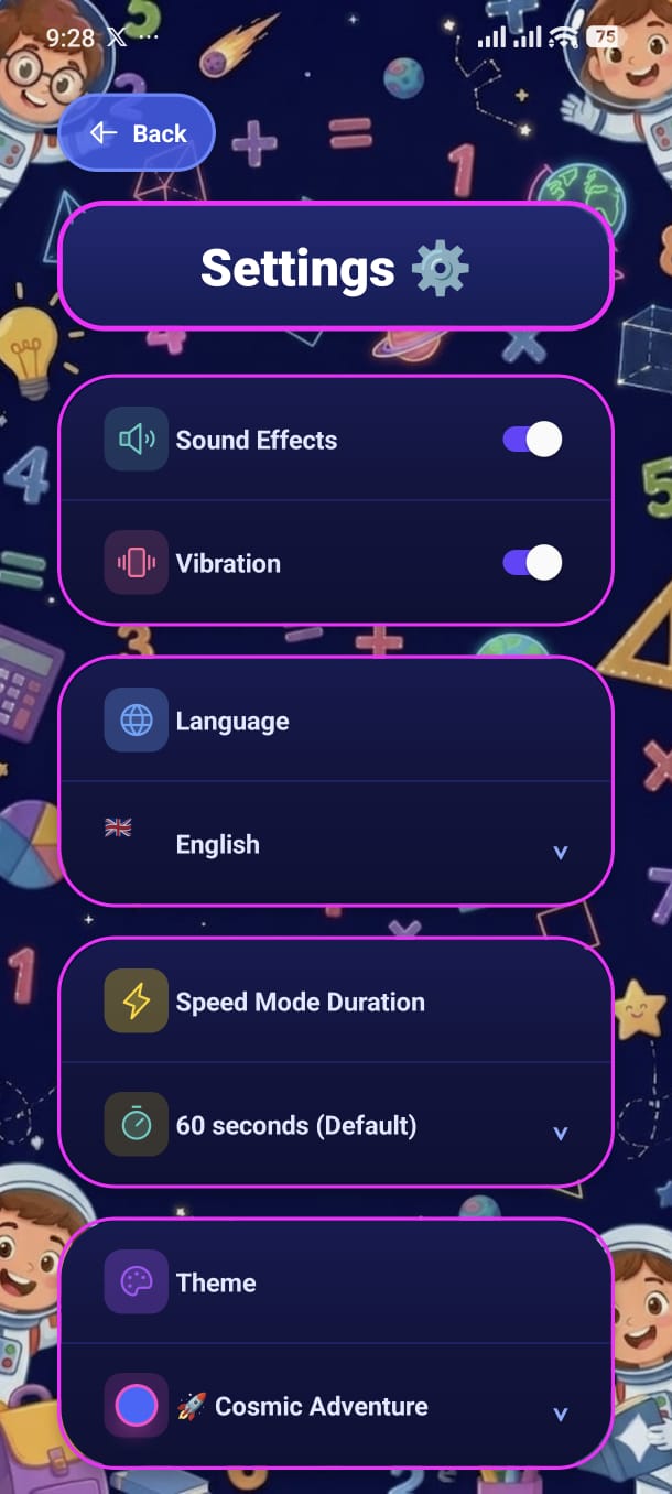 Settings Screen