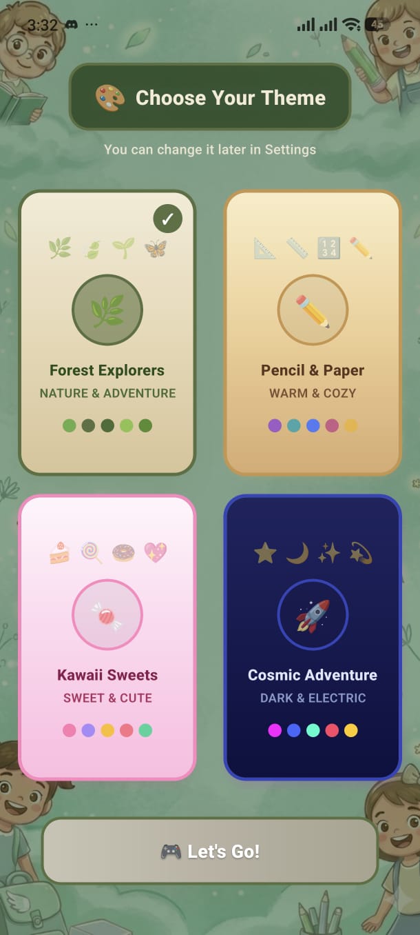 Theme Selection Screen